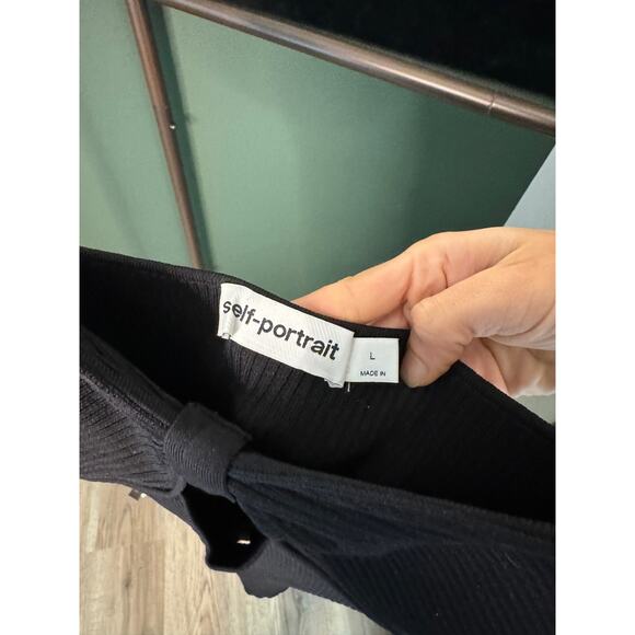 Self Portrait Side Slit Lace Midi Dress Cutout size L large - Picture 3 of 6